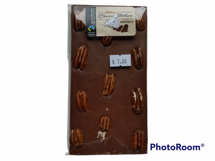 Tablette de chocolat aux pacanes Chocomotive