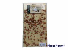 Tablette blanche aux éclats de caramel Chocomotive