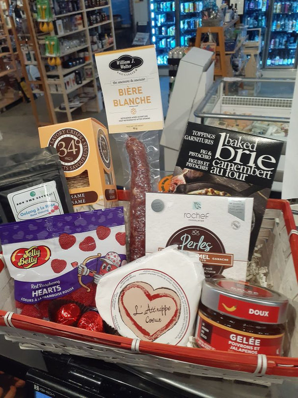 Panier cadeaux d'amour 55.00$ taxes incluses